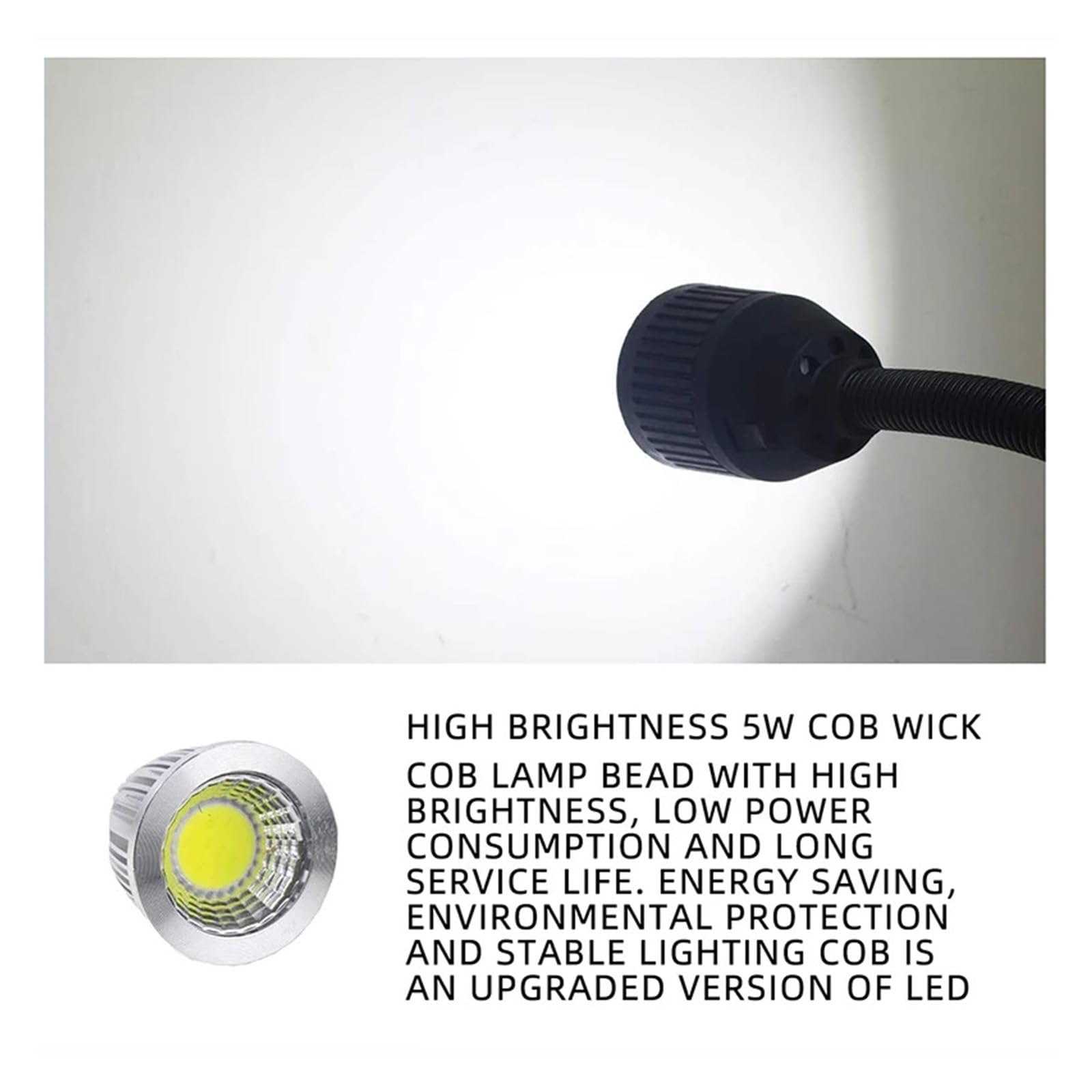 Tokarka światło robocze, elastyczna, długość 40 cm, lampa robocza typu łabędzia szyja, 3 W, 35 W, 24 V, 110-220 V, lampa LED do obrabiarki CNC (UE, 5 W)