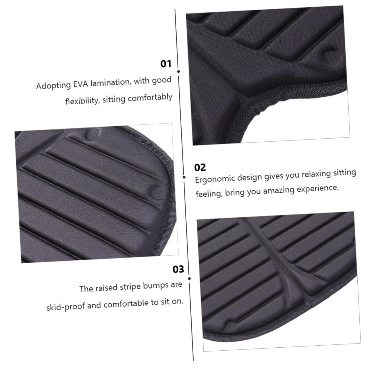 BESPORTBLE 2 Piezas Cojín Asiento Kayak EVA Confortable y Flexible para Pesca Barco Protección contra Humedad y Temperatura Exterior