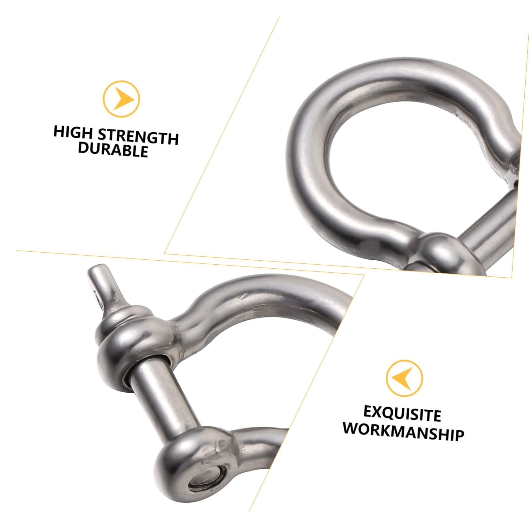 Yardwe Manille à Ressort En Acier Inoxydable 316 – 7 X 4 X 1,5 Cm – Autobloquant – Résiste à La Corrosion – Pour Yachts, Voiliers, équipement Nautique – Fixation Marine