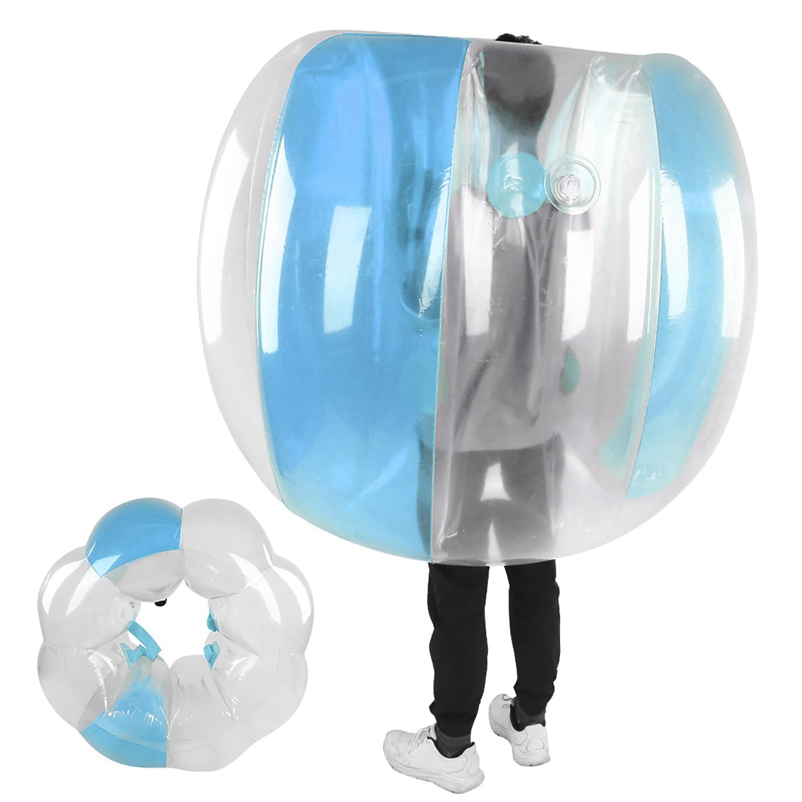 Bolas de Burbujas Inflables de PVC de Calidad, Juguete de Fútbol Ergonómico para Adultos, Rojo Transparente