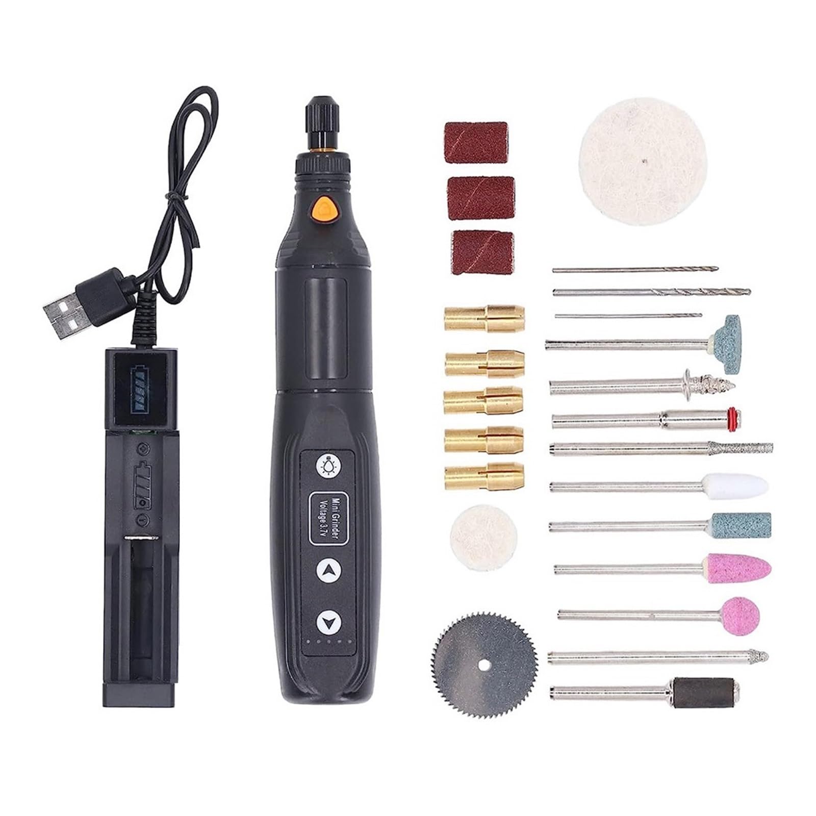 Zestaw NarzęDzi Do Grawerowania USB Bezprzewodowa Mini Wiertarka Elektryczna Zestaw Bezprzewodowych Narzędzi Obrotowych DIY Obróbka Drewna Grawerowanie Długopis Polerka Materiały Ścierne