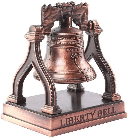 Generic Liberty Bell with Metal Stand, Copper, Classic, Decorative Figurine