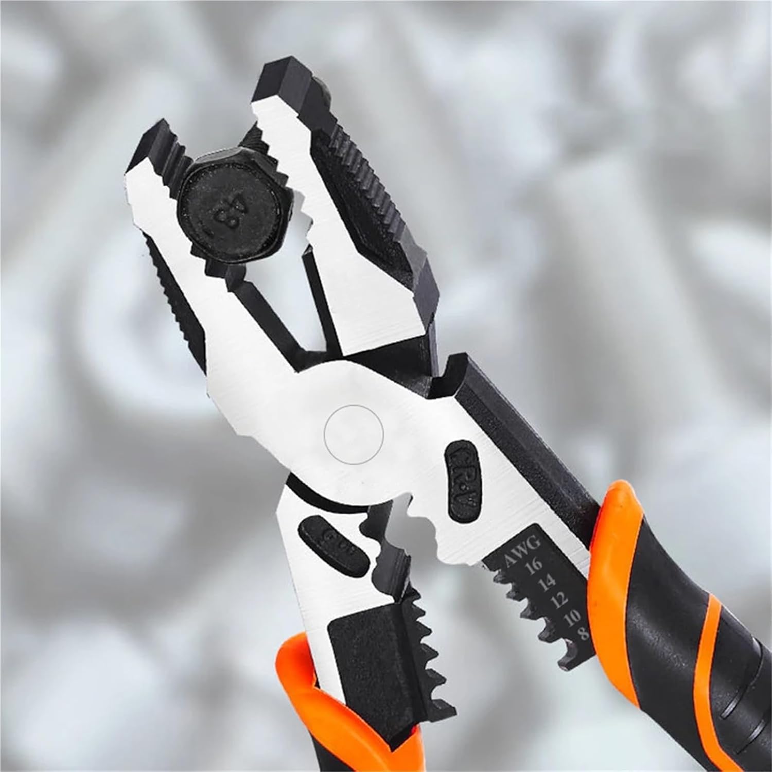 8''/9”Universal Multifunctional Diagonal Pliers Needle Nose Pliers Hardware Tools Universal Wire Cutters Electrician Wire Pliers(C)