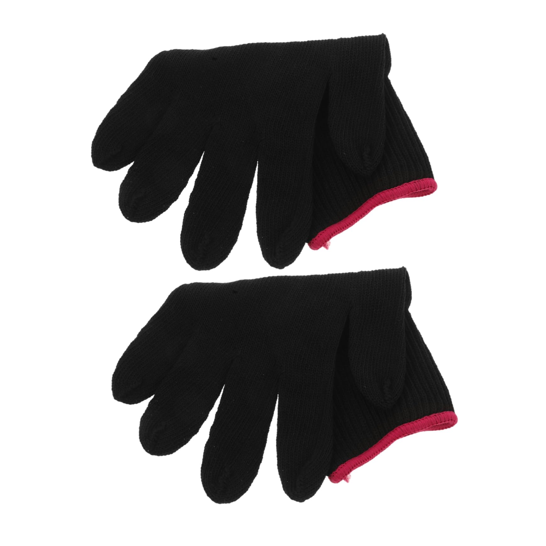 PLAFOPE Hairdressing Gloves for Curling Straightening Heat Resistant Gloves for Hair Styling Heat Proof Mitts Black