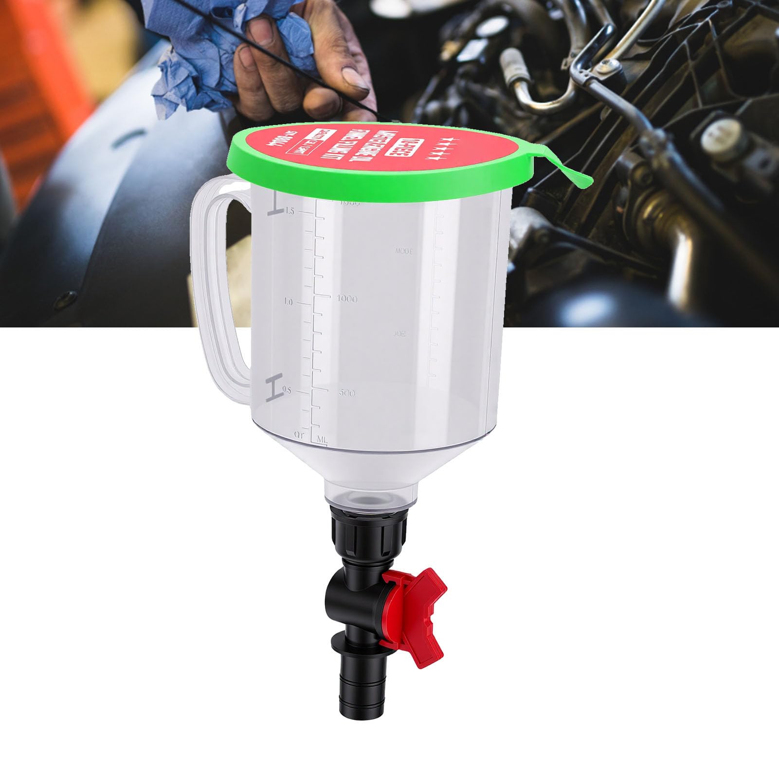 Universeller Auslaufsicherer Motoröltrichter Satz 1,5L Fassungsverm