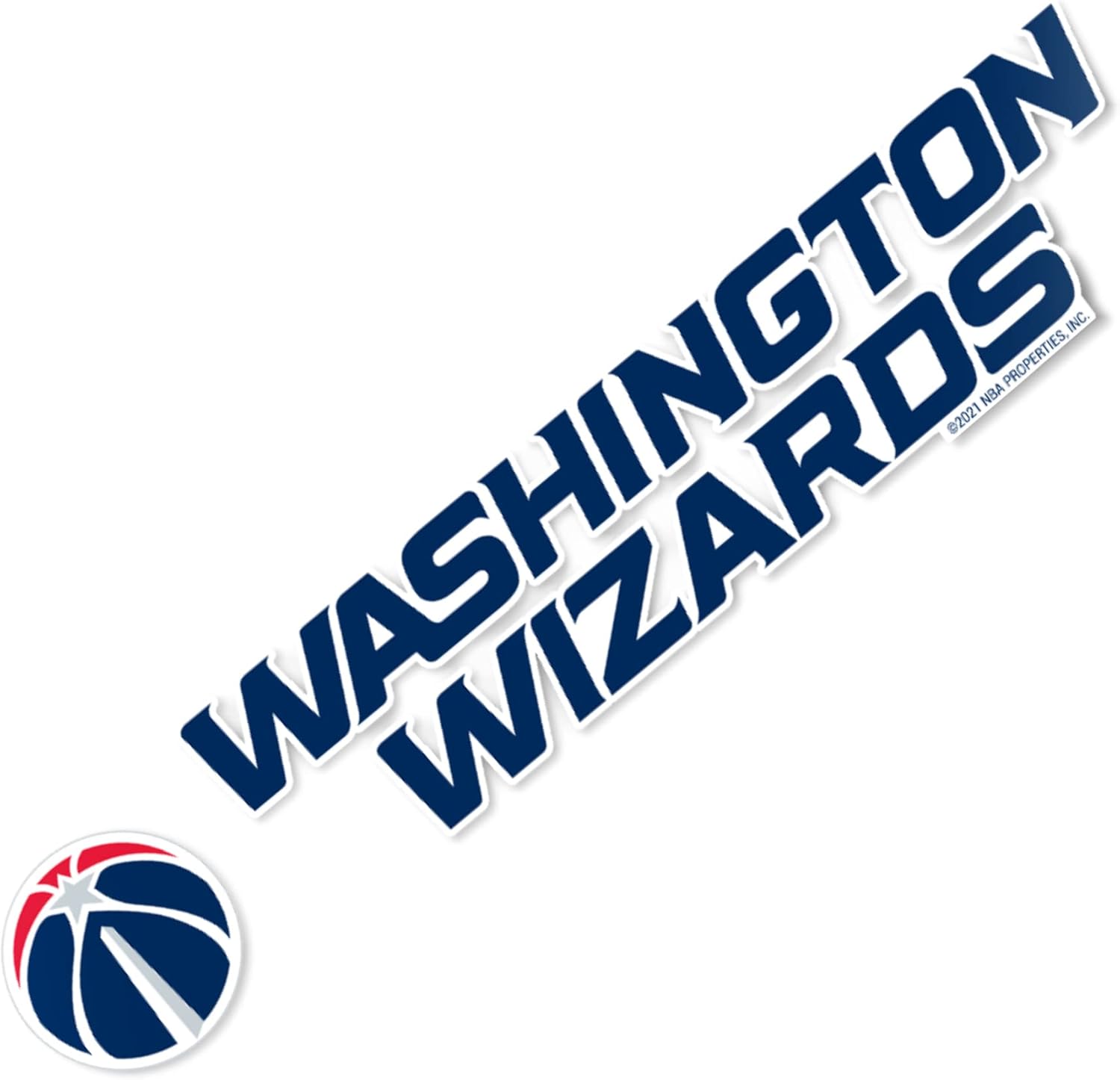 Desert Cactus Washington Wizards Sticker NBA Name Logo Vinyl Decal Laptop Water Bottle Car Scrapbook (8 Inch Sticker)