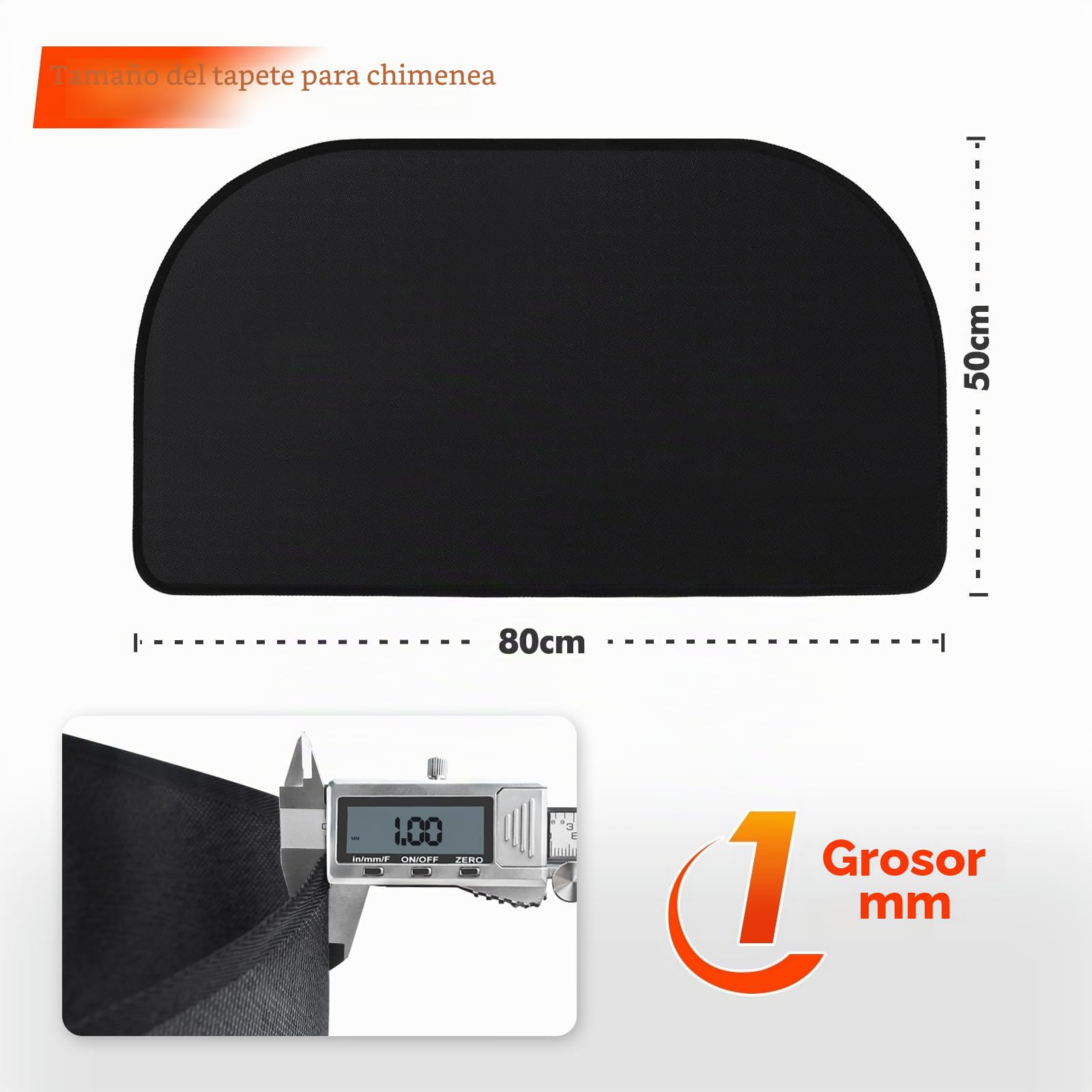 Esterilla ignífuga para chimenea, base ignífuga, placa de protección contra chispas para estufa de chimenea, alfombrilla protectora de suelo para chimeneas, chapa de suelo, para proteger el suelo de