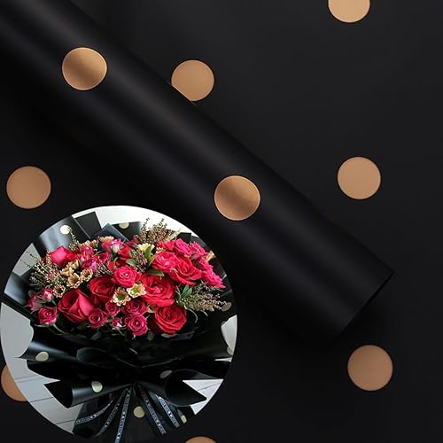 DecorGarden 60 hojas de papel de regalo de flores frescas, papel de regalo de ramo de flores impermeables, manualidades, embalaje de regalo, 22.8 x