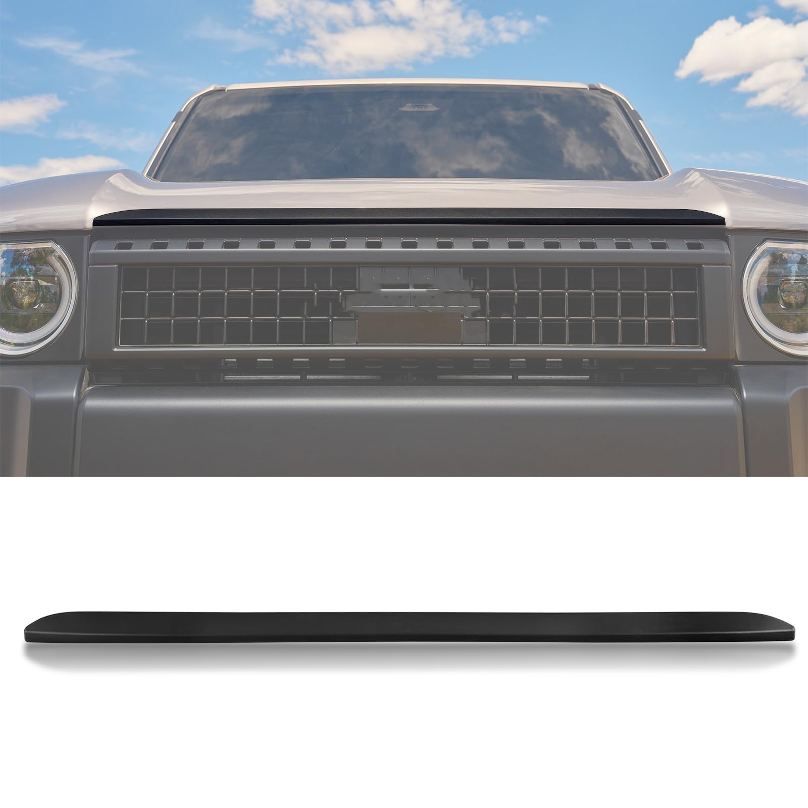 Hood Deflector Hood Protector Compatible with Toyota Land Cruiser Prado 250 J250 LC250 2024 2025 Hood Protector Bug Deflector Stone Guard(Glossy Black)