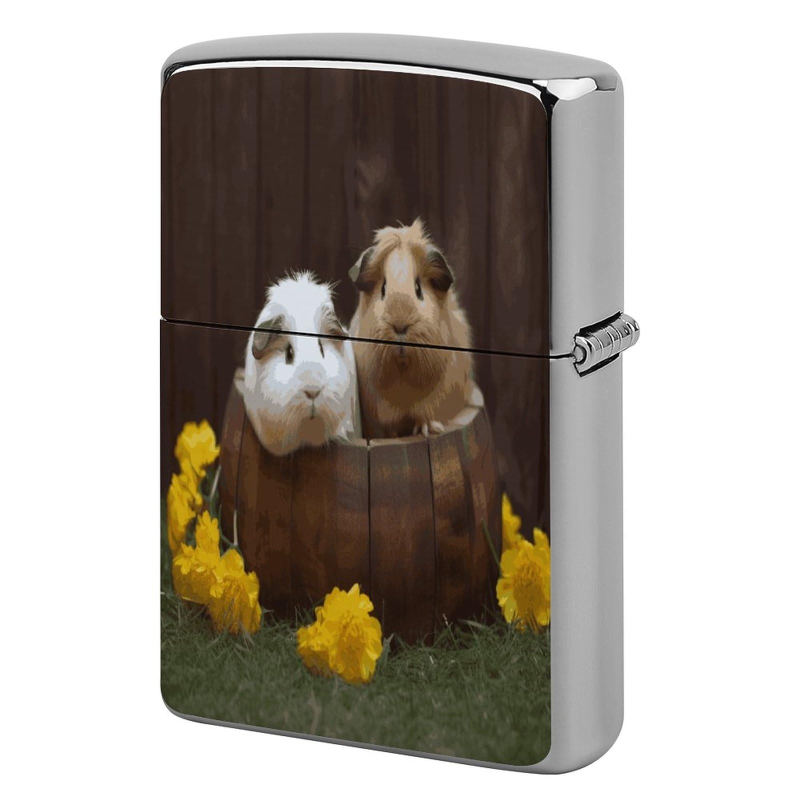 Btcowzrv Style Guinea Pigs Metal Lighter Case Sleeve Cover Holder