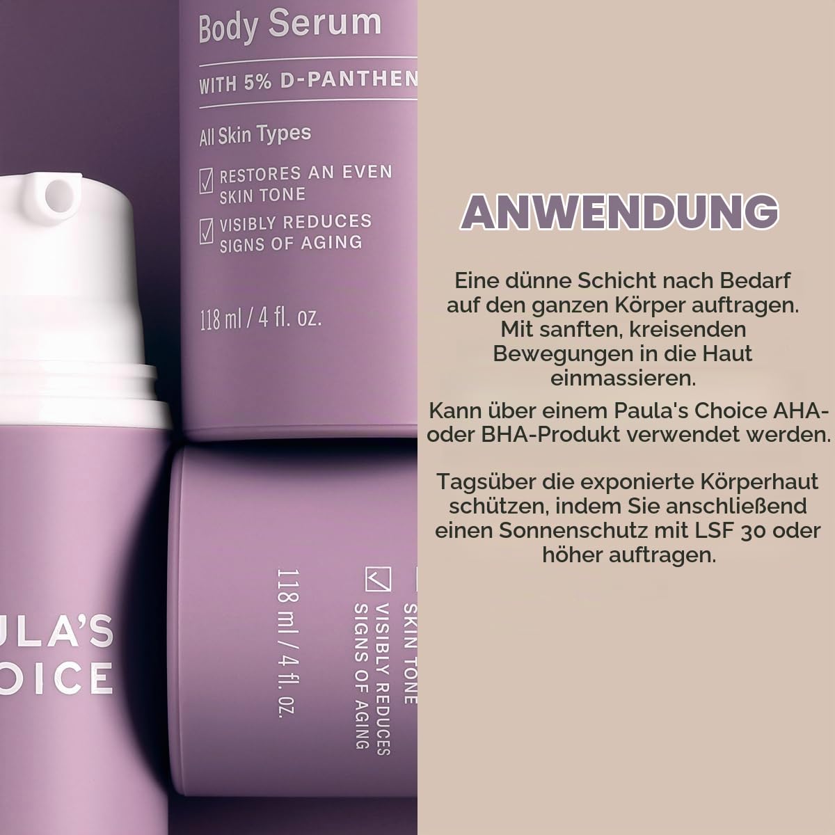 Paula's Choice 5% Niacinamid Körperserum, Glättet die Haut, 118 ml | Leichtes Bodylotion bekämpft Hautunreinheiten & Raue Textur - Reduziert Hautverfärbungen - mit Vitamin B3 & Vitamine B5