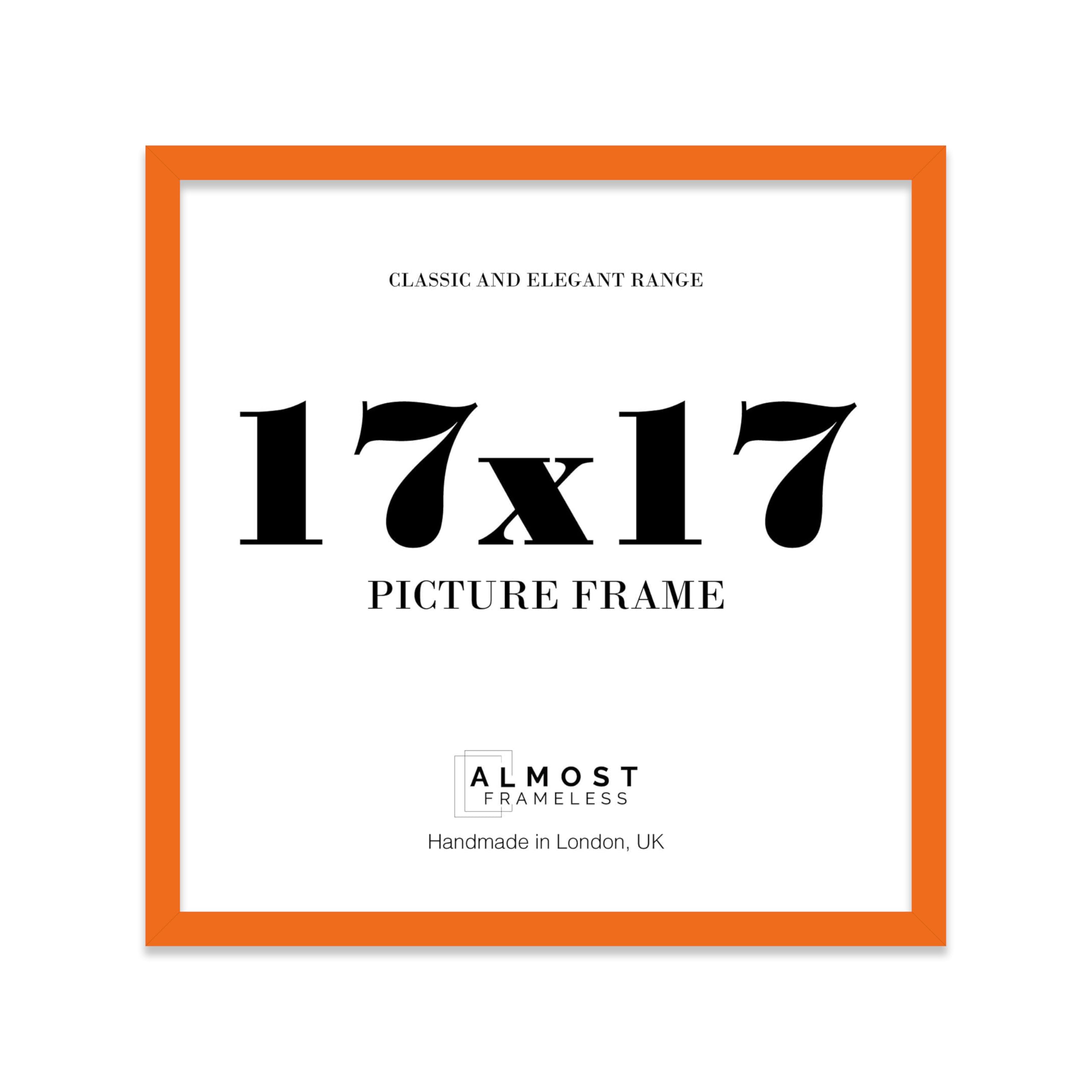 17x17 Orange Picture Frame for Square Photos, Posters, Prints & Artwork, (20.3 x 15.2cm) Wall Display Moderrn Style Photo Frame for Home, Office, Gallery Wall, 1 Pack — image 1