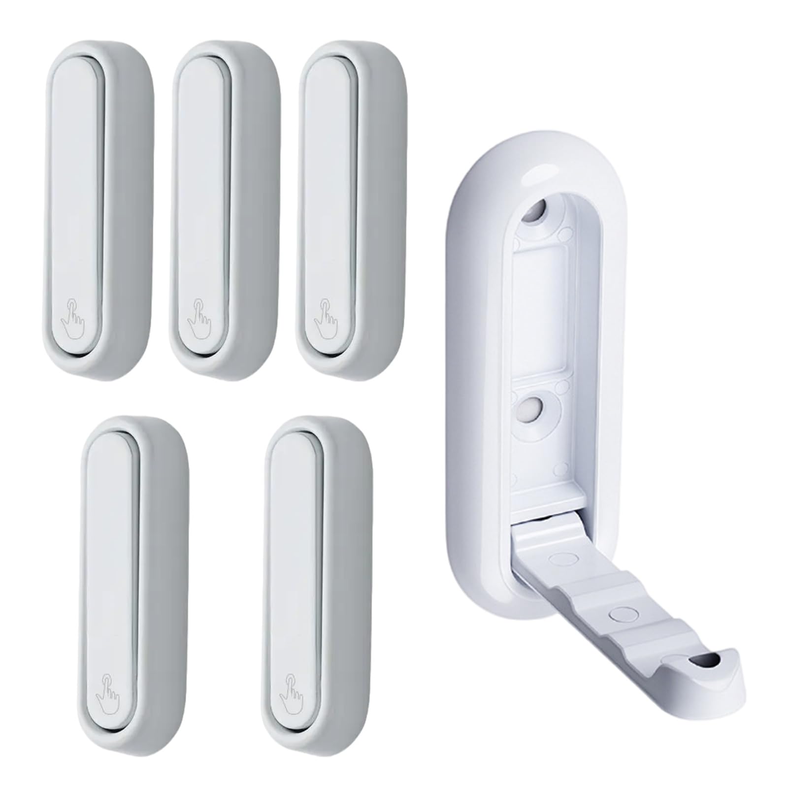 XuQiZZpp Pack of 6 Easy Install Foldable Hook for Bathroom Kitchen Living Room Metal Coat Hangers Space Saving