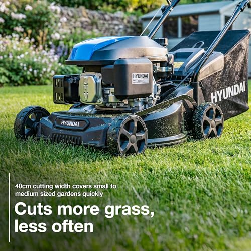 16" / 40cm Petrol Lawnmower, 139cc 4-Stroke Engine, Hand Push, 7 Cutting Heights 25-75mm, 40L Grass Bag - 3 Year Warranty - Image 5