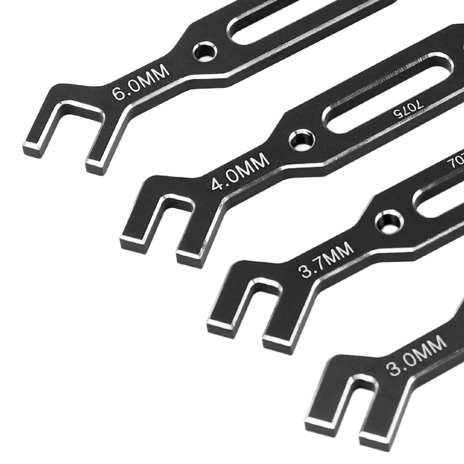 Dilwe Chiave di Regolazione Tirante RC, Strumento per Rimozione Giunto Sferico per Auto RC in Lega di Alluminio per Auto RC Modello 1/10 1/16 3.0mm‑6.0mm (Black)