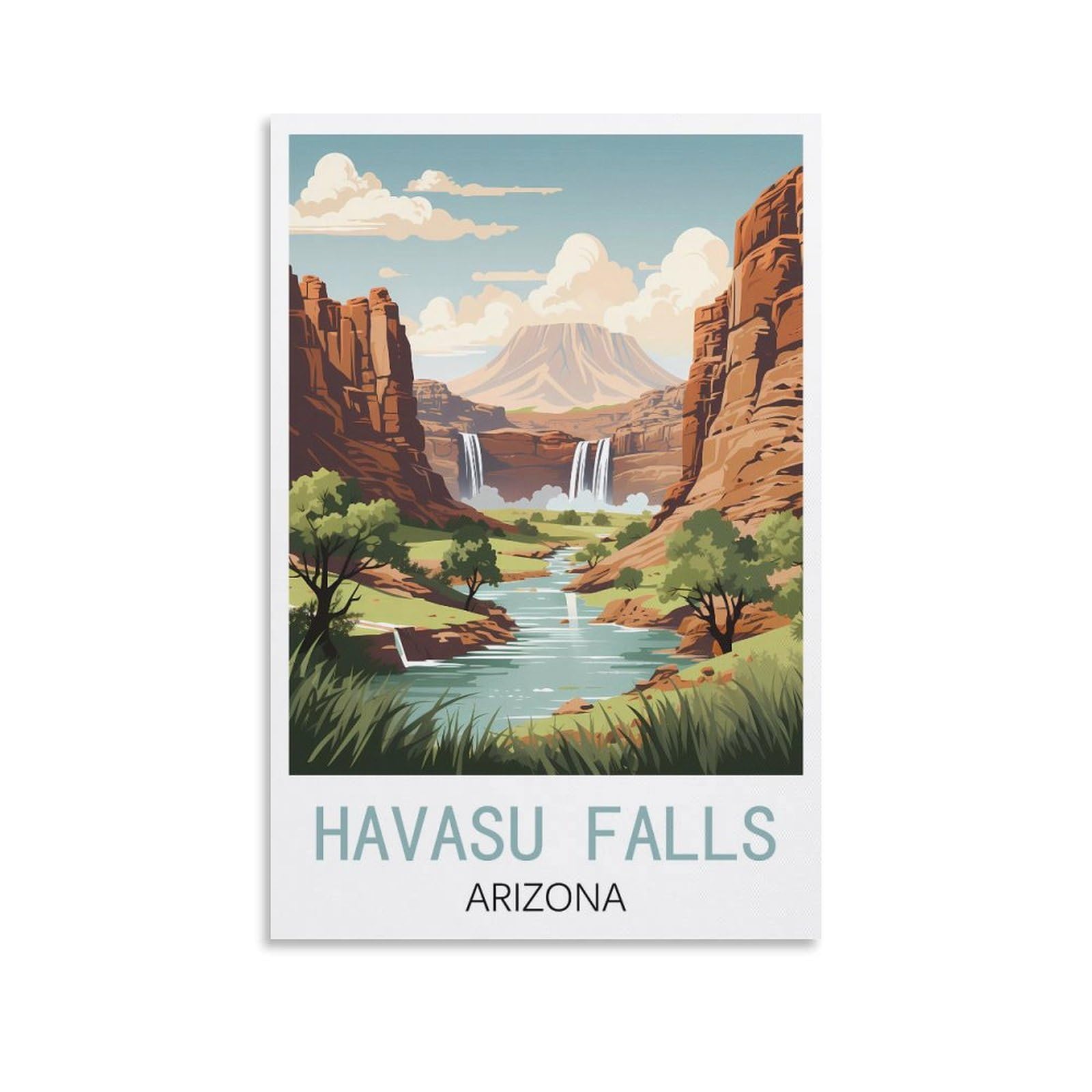 Metal Tin Sign Metal Tin Sign Metal Wall Plaque for Home Living Room Bedroom Bar Club Men Cave Wall Art Decor Havasu Falls Arizona Posters 15x30cm
