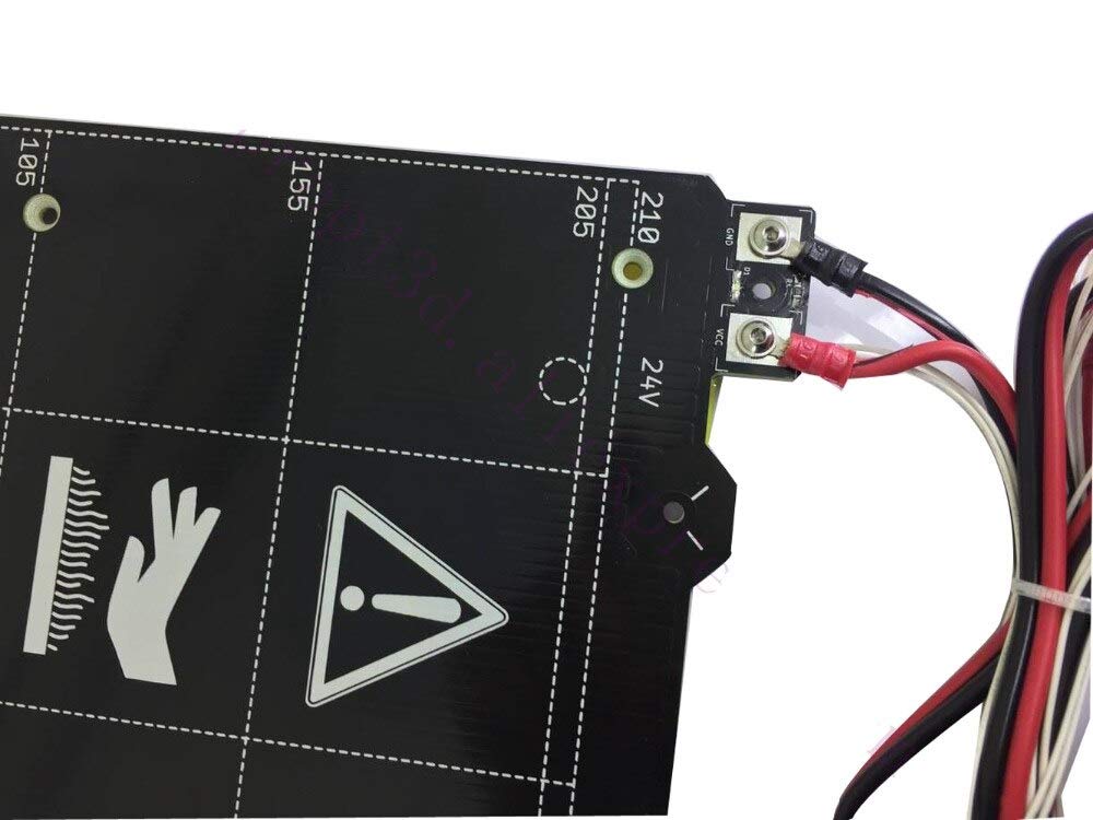 Lysee 3D Printer Parts & Accessories - Funssor 12/24V Prusa i3 MK3 3D Printer Clone Heated Bed Assemble Wiring Thermistor Magnet hot Bed Kit Prusa i3 MK3 DIY Parts - (Size: 24V Version)