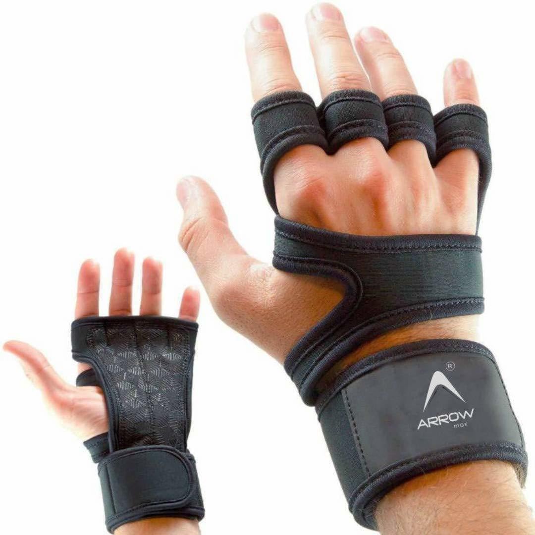 ArrowMax Gym Gloves with Wrist Support for Men Women Weight Lifting Combo Gym & Fitness Gloves (Black) (B0C9DYHN4S) Amazon Price History, Amazon Price Tracker