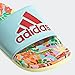 adidas Women's Adilette Comfort Slides Sandal, Clear Aqua/Lush Red/Pearl Citrine, 10