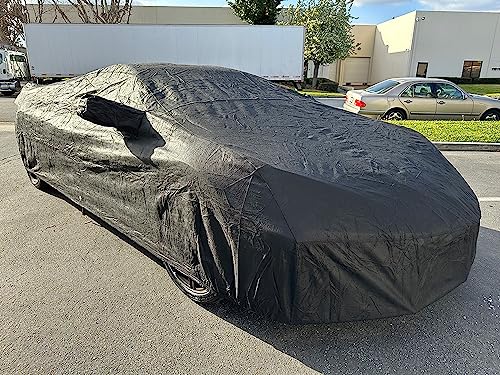 Image of CarsCover Custom Fit Car Cover for Chevy Corvette C8 Stingray Z06 E-Ray Heavy Duty All Weatherproof Ultrashield Black Covers