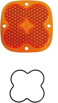Baja Designs Lens Kit for Squadron Series LED Light - Optical Lens with Silicone O-Ring, Easy Installation, Waterproof, Dustproof Work Scene Beam, Factory Amber