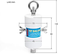 Vista 7 de Femei 1-50MHz 500Watt HF Balun DIY Antena impermeable Balun 1:1 Voltaje Balun con UHF Hembra (SO-239) Conector