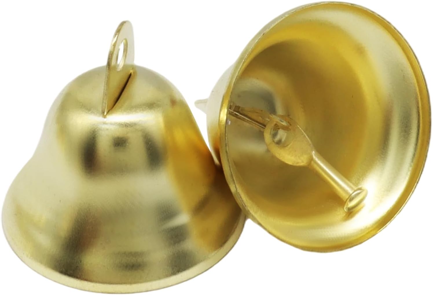 20Pcs Gold Craft Bells Metal Mini Bell, 1.7"x1.5" Tiny Bell Ornaments for Wedding, Home Decor & DIY Projects