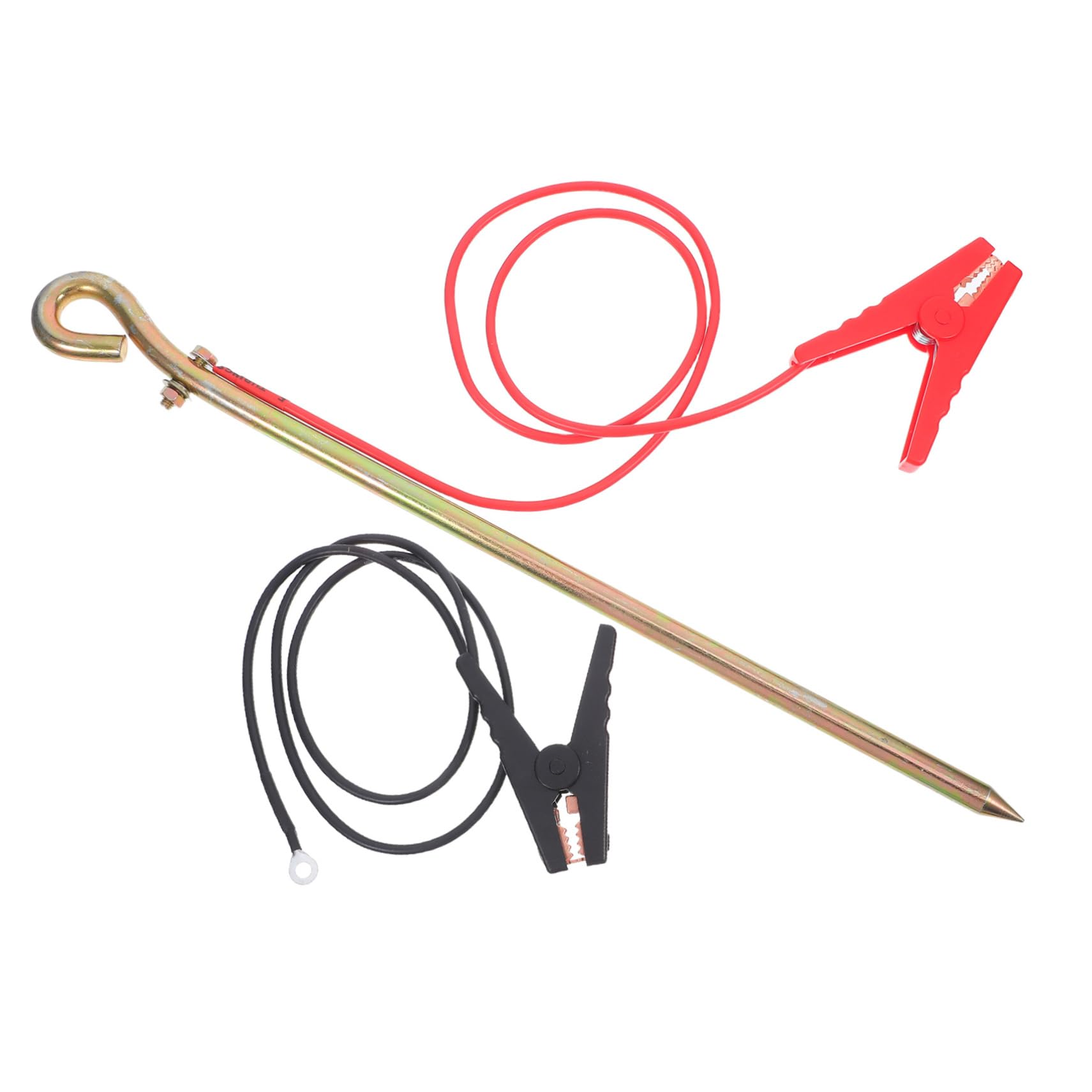 Operitacx Picchetto di Messa Terra Portatile in Ferro con Clip | Kit con Filo di Terra Incluso, Collegamento Sicuro per Auto e Recinzioni Elettriche