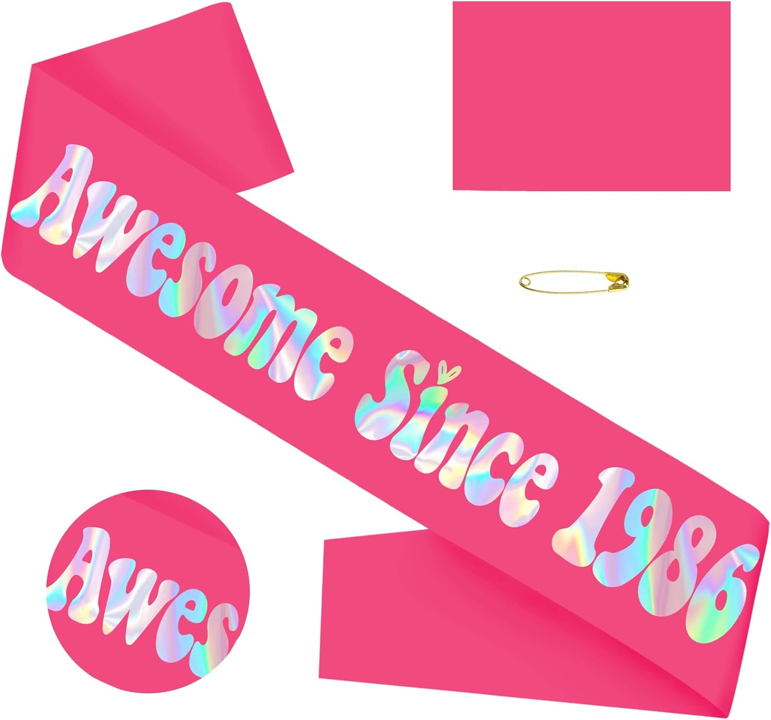 Awesome Since 1986 Sash- Hot Pink 40th Birthday Sash and 40th ...