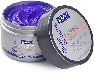 Dr. Fischer’s Purple Hair Mask for Silver, Blonde, Bleached, Highlighted or Color Treated Hair - Removes Orange and Yellow...