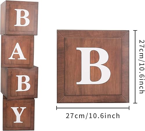 Miniatura 2 de CJT Cajas transparentes para bebé con letras para baby shower, decoraciones de baby shower, fiesta de cumpleaños, revelación de género, recuerdos