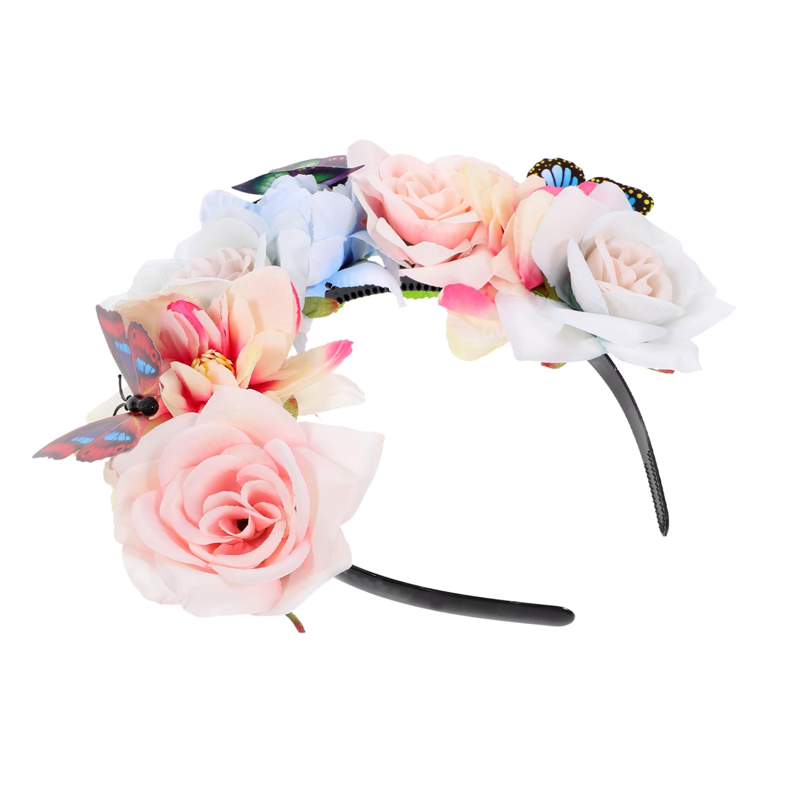 FOMIYES 4 Piezas Tocado De De Flores Decoración Accesorios Para El Cabello Diadema Accesorios De Para Mujer Tocado De Flores Accesorios Góticos Tela Rosas Venda