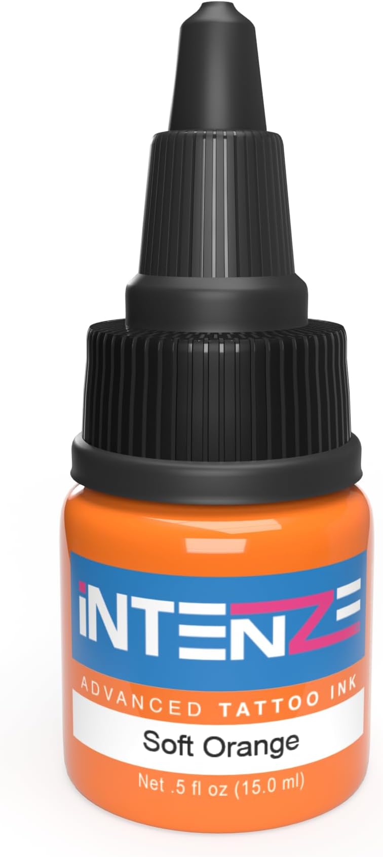 Intenze Soft Orange Tattoo Ink 1/2 oz with Excellent Long-Lasting Opacity, Made in USA, Exceptional Skin Coverage, Sterilized and Direct from The Manufacturer