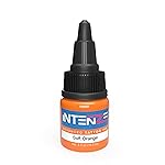 Intenze Soft Orange Tattoo Ink 1/2 oz with Excellent Long-Lasting Opacity, Made in USA, Exceptional Skin Coverage, Sterilized and Direct from The Manufacturer