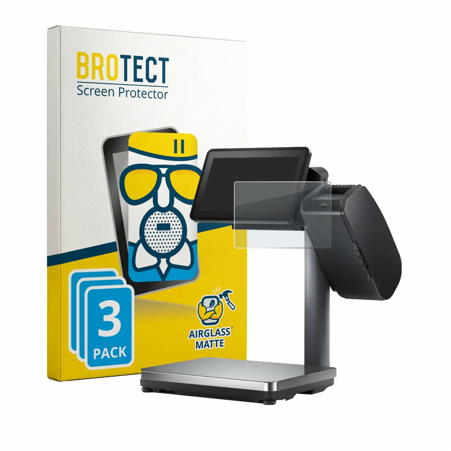 brotect Pellicola Vetro Opaca per Bizerba Q1 pro 800 12.1" (3 Pezzi) Protezione Schermo [Anti-Riflesso, Durezza 9H]