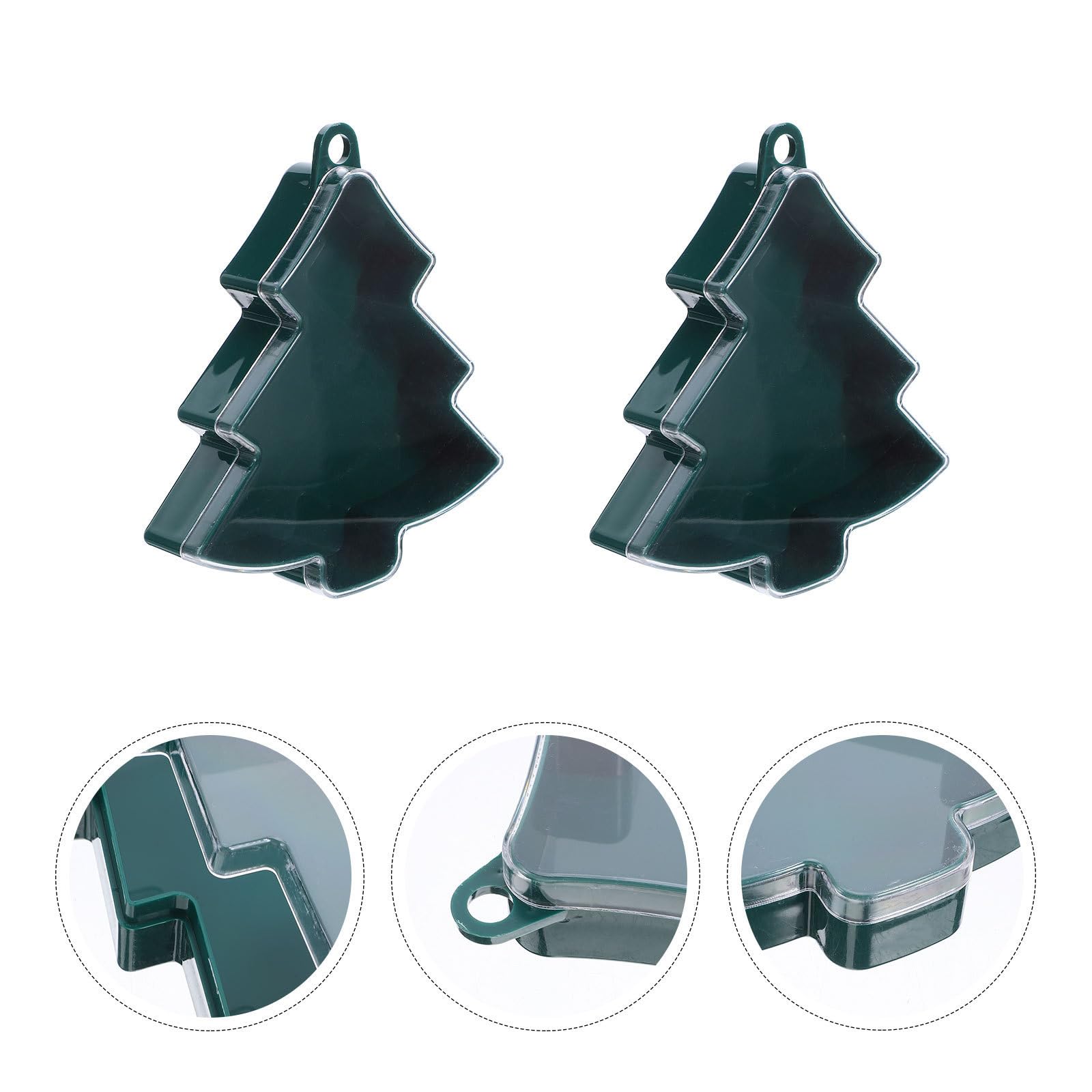 SHINEOFI 40 Pezzi Scatola Regalo Natalizia a Forma di Albero, Plastica