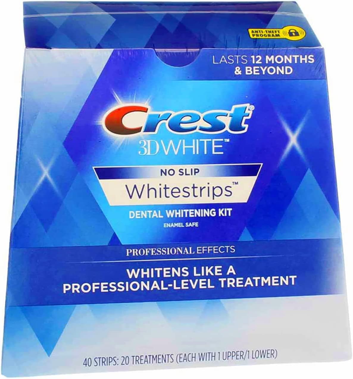 Crest 3D No Slip Whitestrips Professional Effects Teeth Whitening Kit 40 Ea (Pack of 5)
