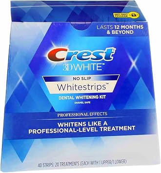 Crest 3D No Slip Whitestrips Professional Effects Teeth Whitening Kit 20 ea (Pack of 4)