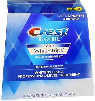 CREST Crest 3D No Slip Whitestrips Professional Effects Teeth Whit, 20 CT