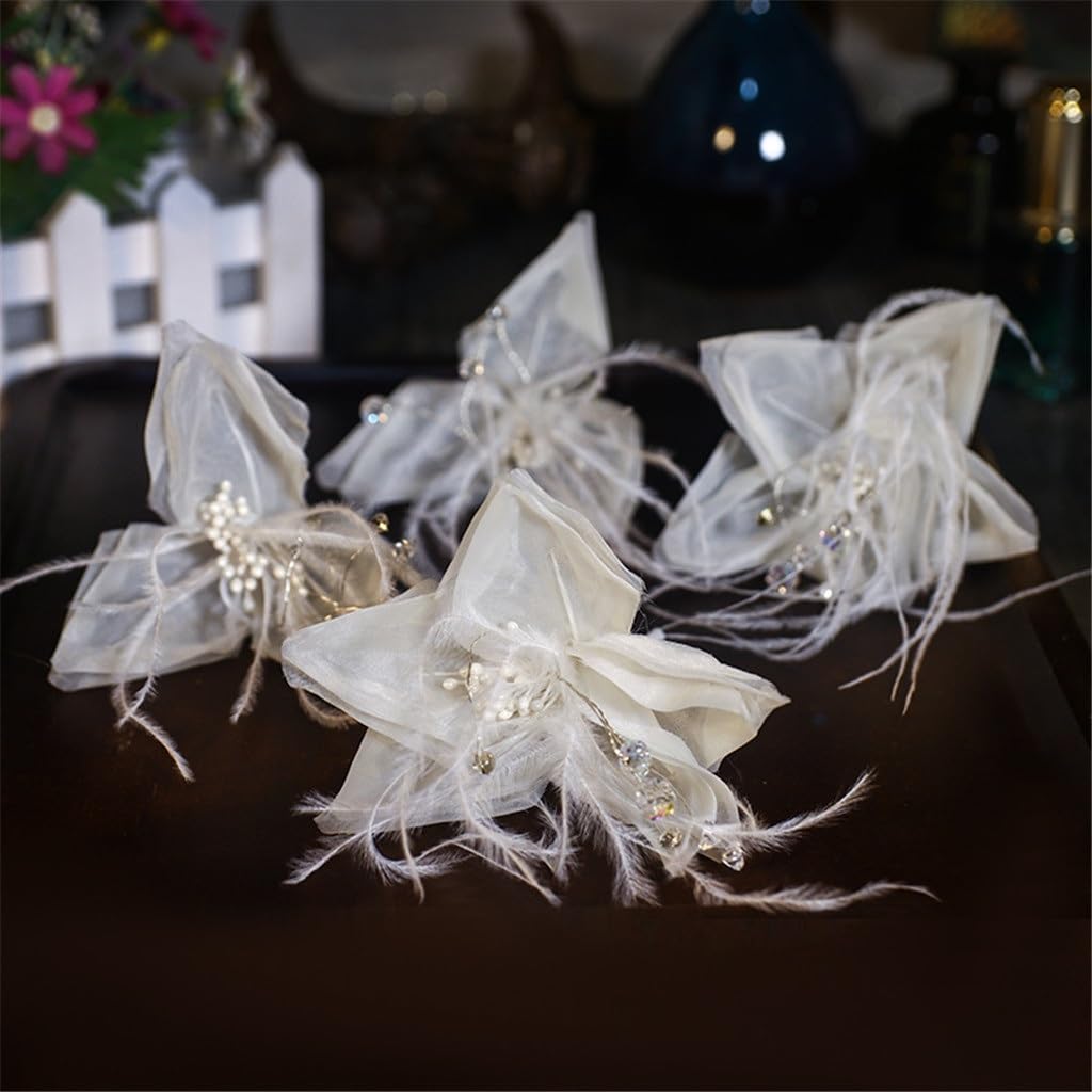 Bridal Headwear Agile Yarn Hair Clip Sen Tied Edge Knot Wedding Accessories