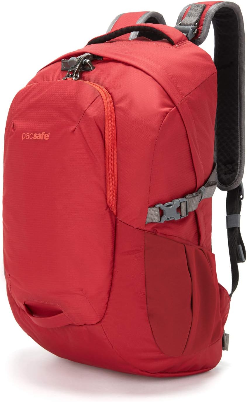 Best Deal Product Pacsafe Venturesafe G3 25 Liter Anti Theft Travel Backpack/Daypack-Fits 15 Laptop, Goji Berry
