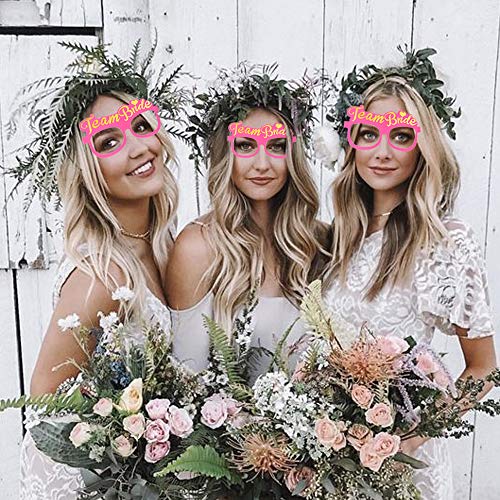 VINFUTUR 25 stuks JGA bril Team bruid party bril, 24 x Team Bride bril + 1 x Bride to be bril, Hen Party Foto Booth… - Image 5