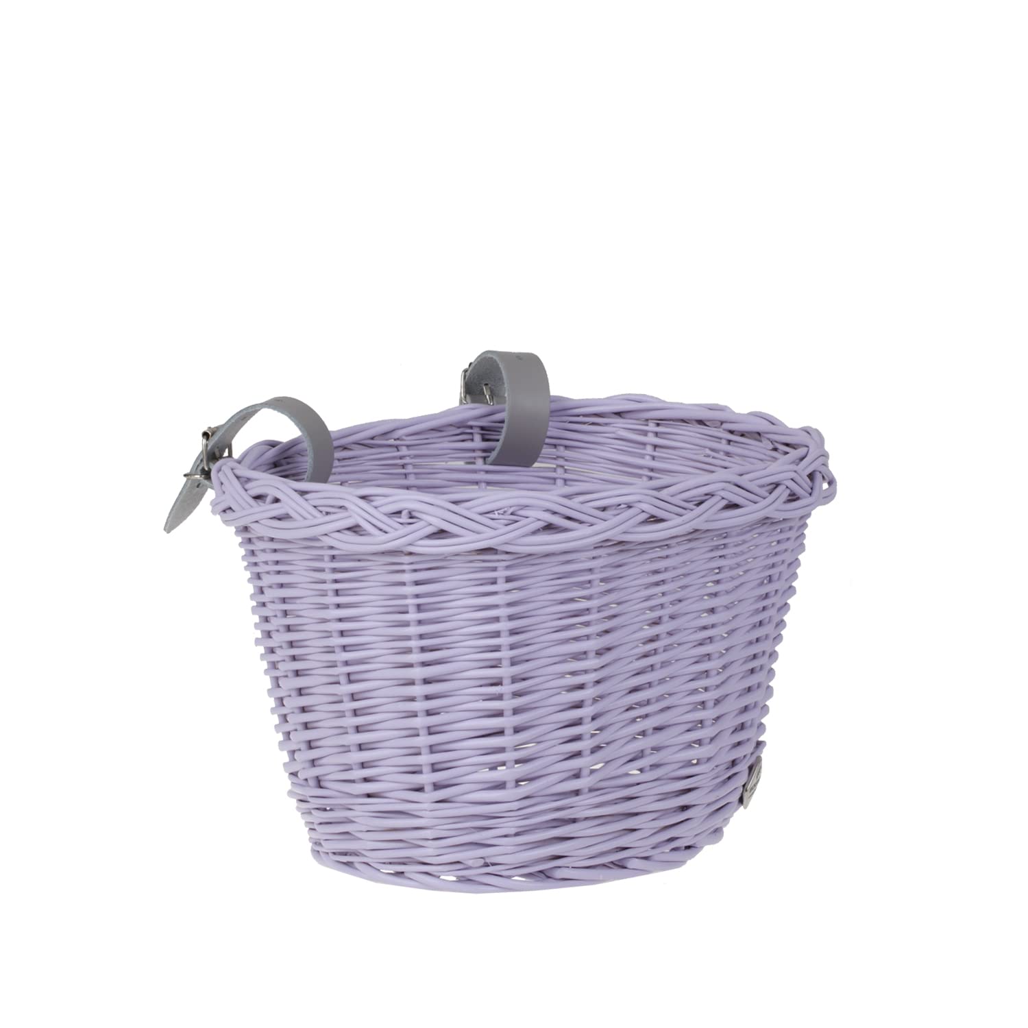 Fahrradkorb für Kinder vorne Kleiner Korb geflochten für Kinderfahrrad Gepäckträger Retro Fahrradkorb für Lenker Vintage Stil Weidentransporter Weide (Lavender)
