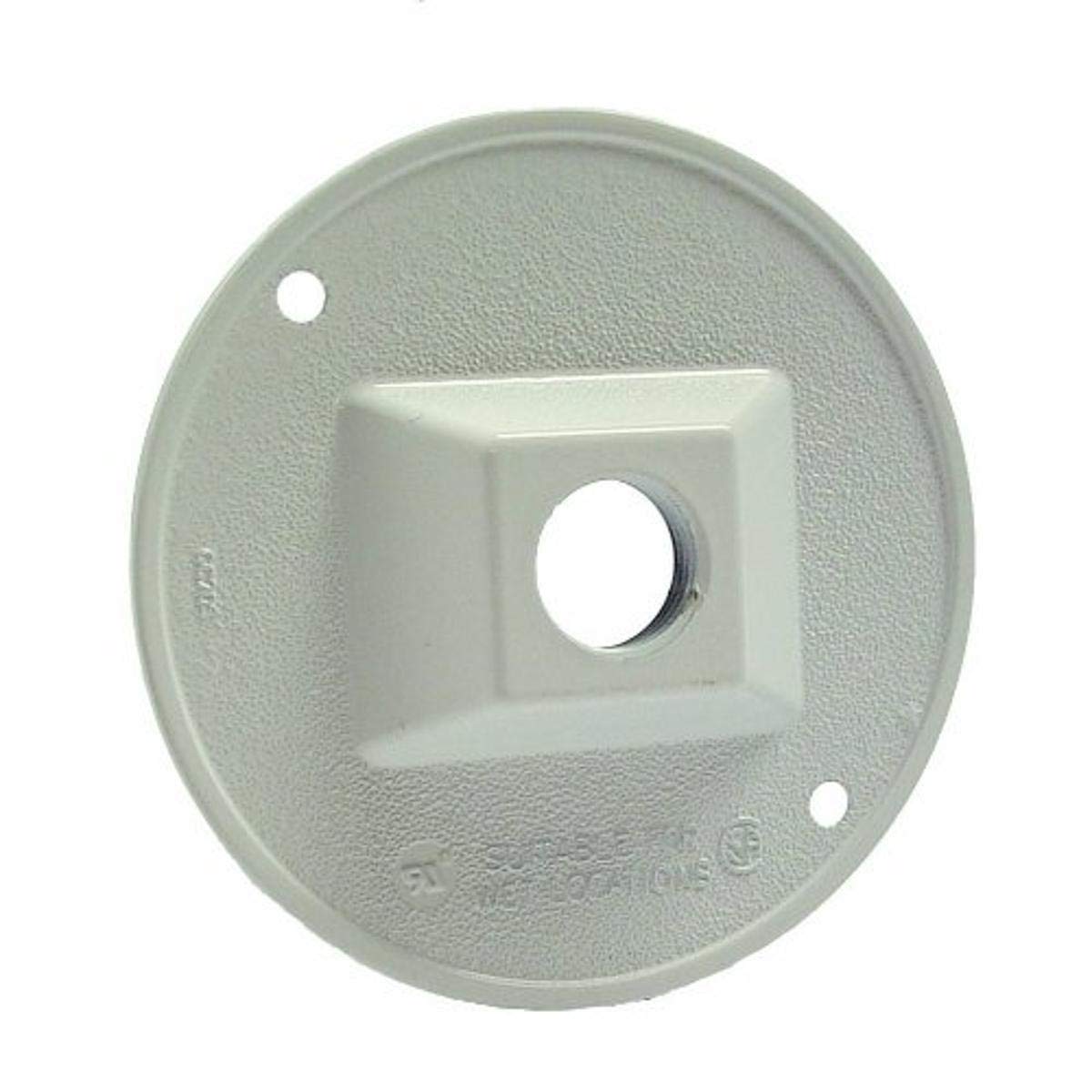 Hubbell-Bell 5193-1 4-Inch Round Cluster Weatherproof Cover, White