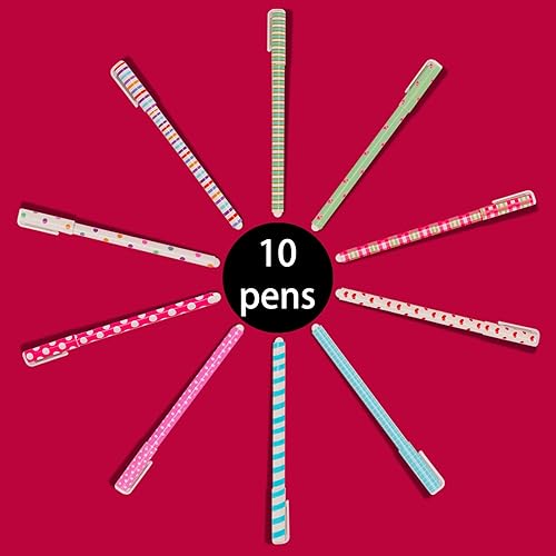 Vista 5 de Toshine Bolígrafos de gel de tinta de color de punta fina de 0.015 in para escribir diario, dibujar y tomar notas