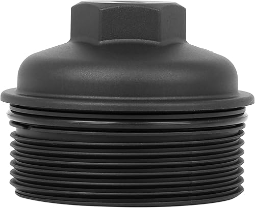 Miniatura 4 de X AUTOHAUX Tapa de filtro de aceite negra 12605565 Reemplazo para Buick para Chevrolet para GMC