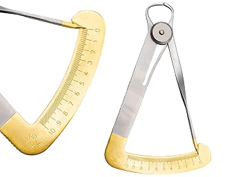 ARTMAN INSTRUMENTS Iwanson Dental Orthodontic Gauge Precision Measuring Caliper 0-10mm for Dentist Lab, Crown Thickness, Wire, and Material Measurement