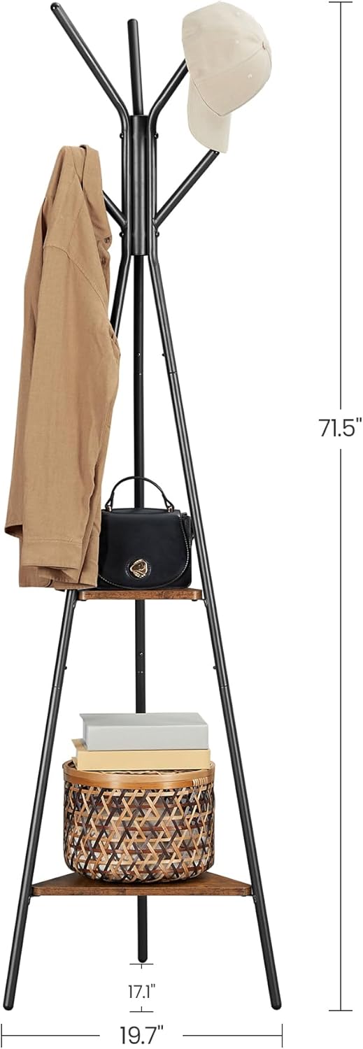 Close-up of the coat rack's hooks