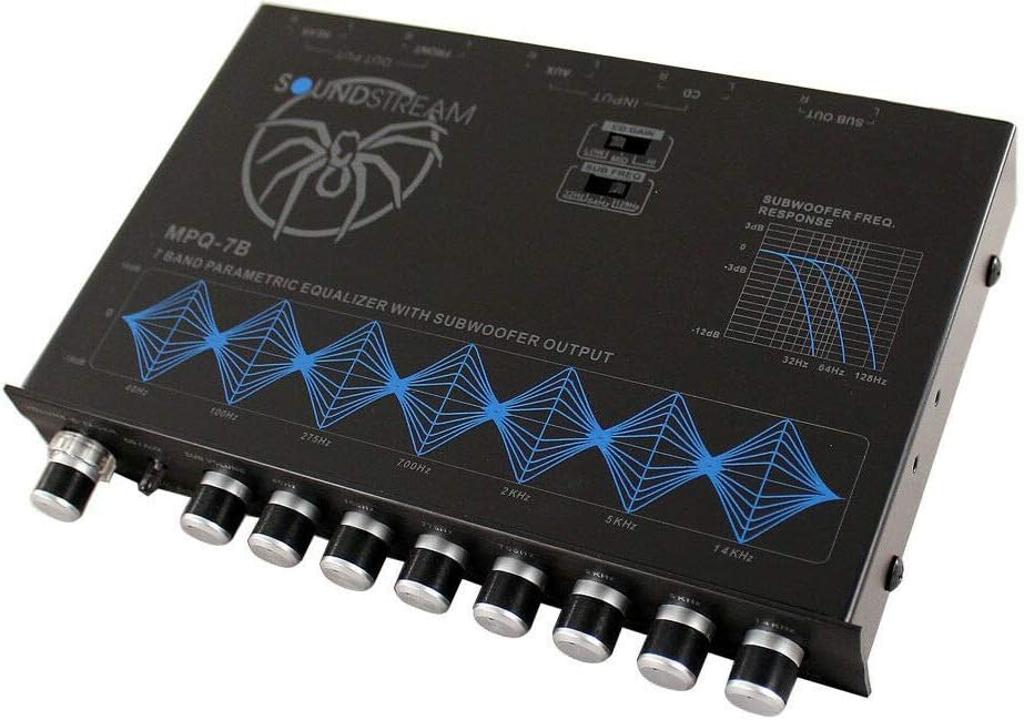 Soundstream Égaliseur, MPQ7B 7 bandes égaliseur graphique processeur de signal EQ Amazon.fr