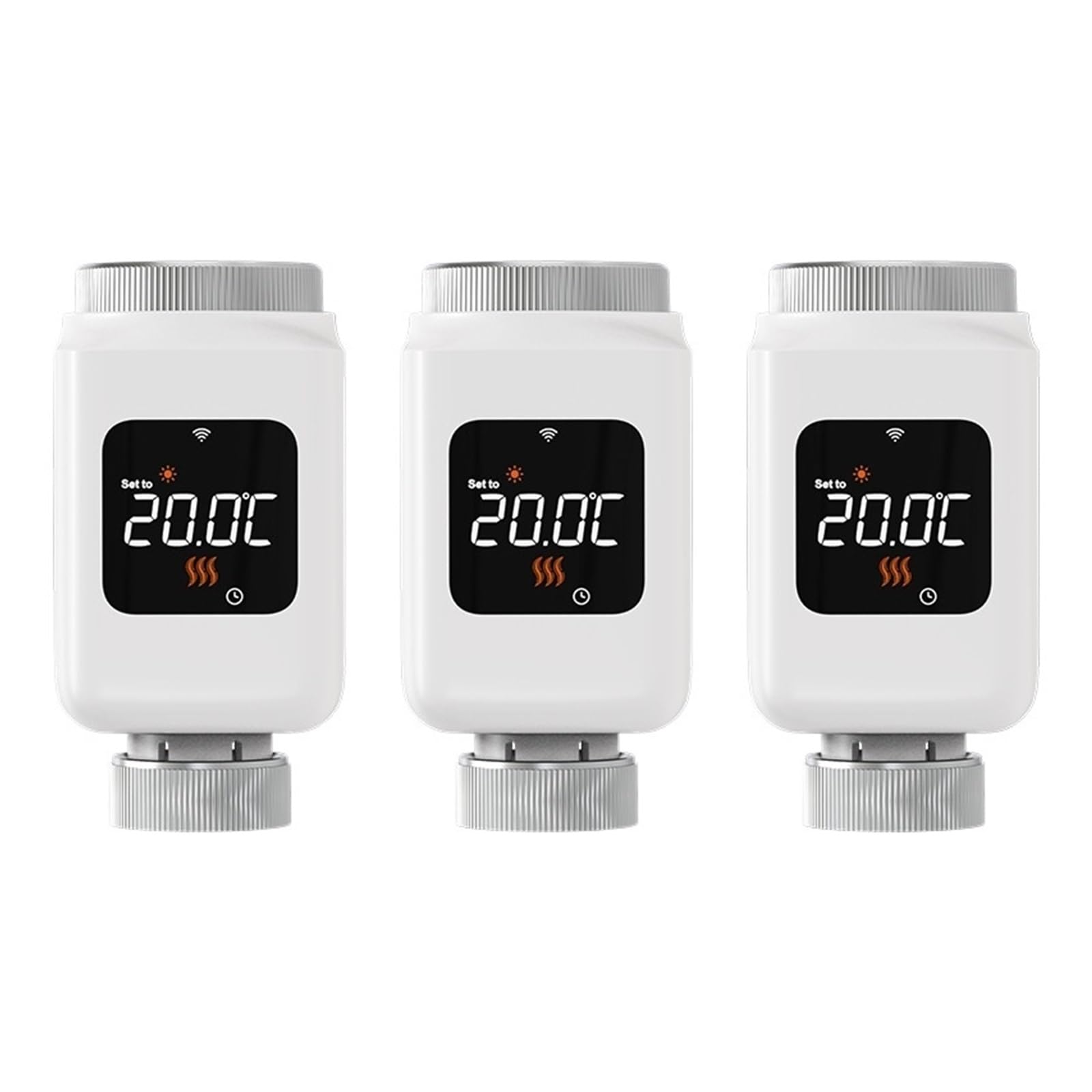 Inteligentny Termostatyczny Zawór Grzejnikowy Tuya WiFi TRV Programowalny Pilot Zdalnego Sterowania Z Aplikacją Mobilną Do Temperaturą Grzejnika Automatyczna Regulacja(3PCS-WiFi)